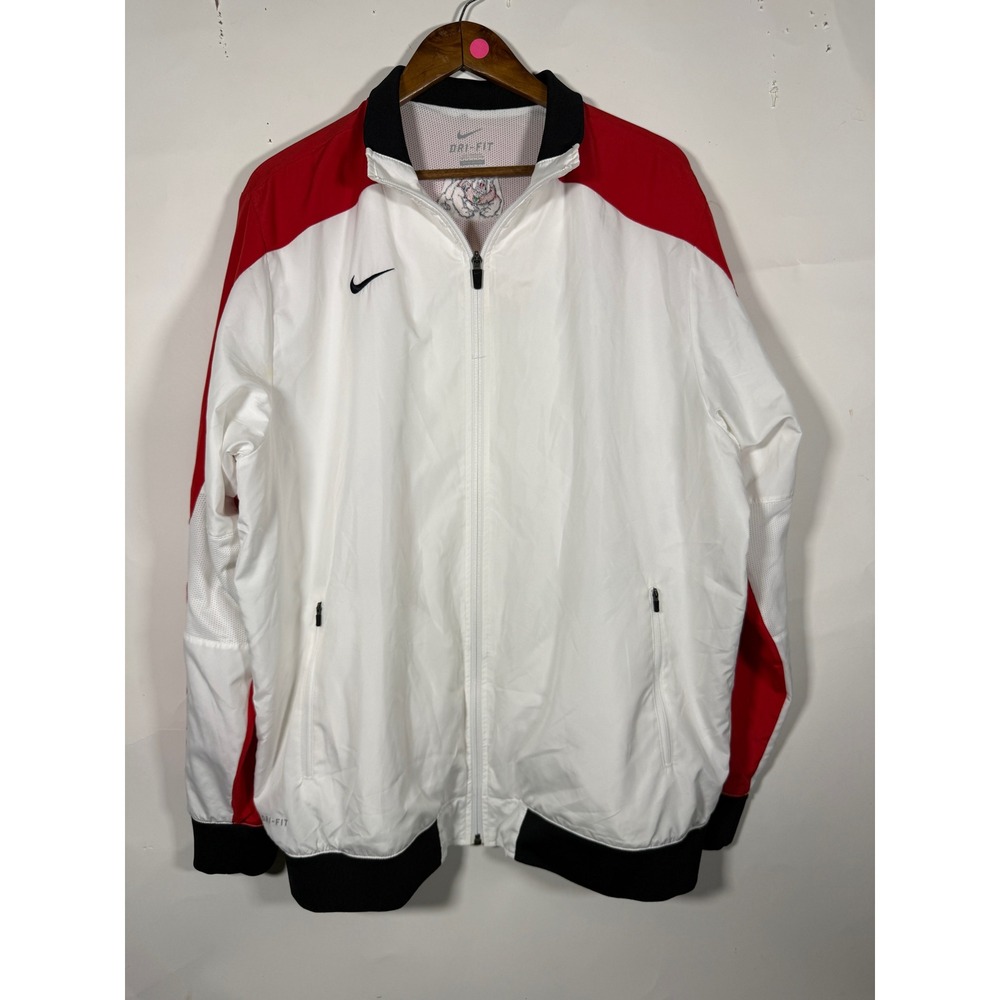 Nike Fresno State Dri-FIT Jacket Mens XL White Red Colorblock Windbreaker